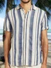 Striped Short Sleeve Casual Shirt