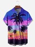 Coconut Tree Chest Pocket Short Sleeve Hawaiian Shirt
