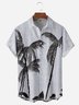 Coconut Tree Chest Pocket Short Sleeve Hawaiian Shirt