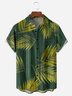 Palm Leaf Chest Pocket Short Sleeve Hawaiian Shirt