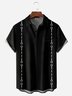 Striped Chest Pocket Short Sleeve Bowling Shirt