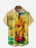 Sailboat Chest Pocket Short Sleeve Hawaiian Shirt