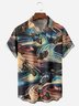 Motorcycle Chest Pocket Short Sleeve Casual Shirt