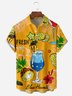 Cocktail Fruit Chest Pockets Short Sleeves Hawaiian Shirts