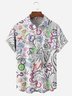 Graffiti Chest Pocket Short Sleeve Casual Shirt