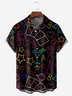 Poker Symbols Chest Pocket Short Sleeve Hawaiian Shirts