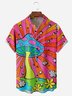 Hippie Mushroom Chest Pocket Short Sleeve Casual Shirt