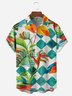 Plant Chest Pocket Short Sleeve Casual Shirt