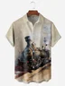 Train Chest Pocket Short Sleeve Casual Shirt