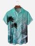 Coconut Tree Chest Pocket Short Sleeve Hawaiian Shirt