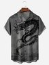 Dragon Chest Pocket Short Sleeve Casual Shirt