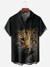 Leopard Chest Pocket Short Sleeve Hawaiian Shirt