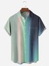 Gradient Striped Chest Pocket Short Sleeve Casual Shirt