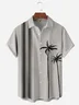 Palm Tree Chest Pocket Short Sleeve Bowling Shirt