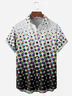 Hardaddy Gradient Color Polka Dots Chest Pocket Short Sleeve Casual Shirt