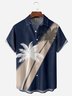 Coconut Tree Chest Pocket Short Sleeve Hawaiian Shirt