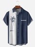 Coconut Tree Chest Pocket Short Sleeve Bowling Shirt