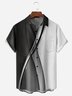 3D Line Chest Pocket Short Sleeve Casual Shirt