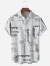 Graffiti Chest Pocket Short Sleeve Casual Shirt