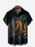Octopus Chest Pocket Short Sleeve Casual Shirt