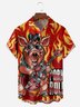 Pig Guitar Chest Pocket Short Sleeve Casual Shirt