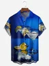 Cocktail Chest Pocket Short Sleeve Casual Shirt