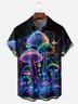 Hippies Mushrooms Chest Pocket Short Sleeve Shirt