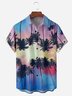 Coconut Tree Chest Pocket Short Sleeve Hawaiian Shirt