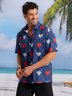 St Valentine‘s Day Heart Chest Pocket Short Sleeve Shirt