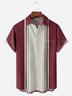 Stripes Chest Pocket Short Sleeve Bowling Shirt