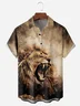 Lion Chest Pocket Short Sleeve Casual Shirt