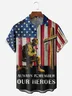 Veterans Memorial Day Chest Pocket Short Sleeve Shirt