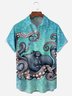 Hardaddy Octopus Chest Pocket Short Sleeve Hawaiian Shirt