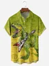 Rock Dinosaur Chest Pocket Short Sleeve Casual Shirt