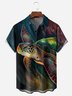 Sea Turtle Chest Pocket Short Sleeve Hawaiian Shirt