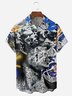 David Sculpture Portrait Art Chest Pocket Short Sleeve Casual Shirt