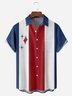 Geometry Chest Pocket Short Sleeve Bowling Shirt