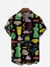 Sculpture Illustration Chest Pocket Short Sleeve Casual Shirt