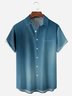 Gradient Color Chest Pocket Short Sleeve Casual Shirt