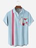 Cocktail Chest Pocket Short Sleeves Bowling Shirts