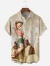 Cowgirl Chest Pocket Short Sleeve Casual Shirt