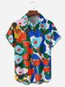 Floral Chest Pocket Short Sleeve Hawaiian Shirt