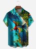 Parrots Chest Pocket Short Sleeve Hawaiian Shirt