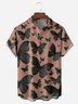 Butterfly Chest Pocket Short Sleeve Hawaiian Shirt