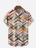 Geometric Chest Pocket Short Sleeve Casual Shirt