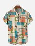 Mid Century Pattern Chest Pocket Short Sleeve Casual Shirt