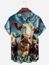 Funny Cows Chest Pocket Short Sleeve Casual Shirt