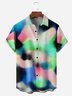 Smudged Ombre Chest Pocket Short Sleeve Casual Shirt