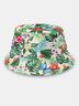 Hawaii Palm Leaf Floral Sun Protection Bucket Hat
