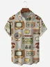 Vintage TV Chest Pocket Short Sleeve Casual Shirt